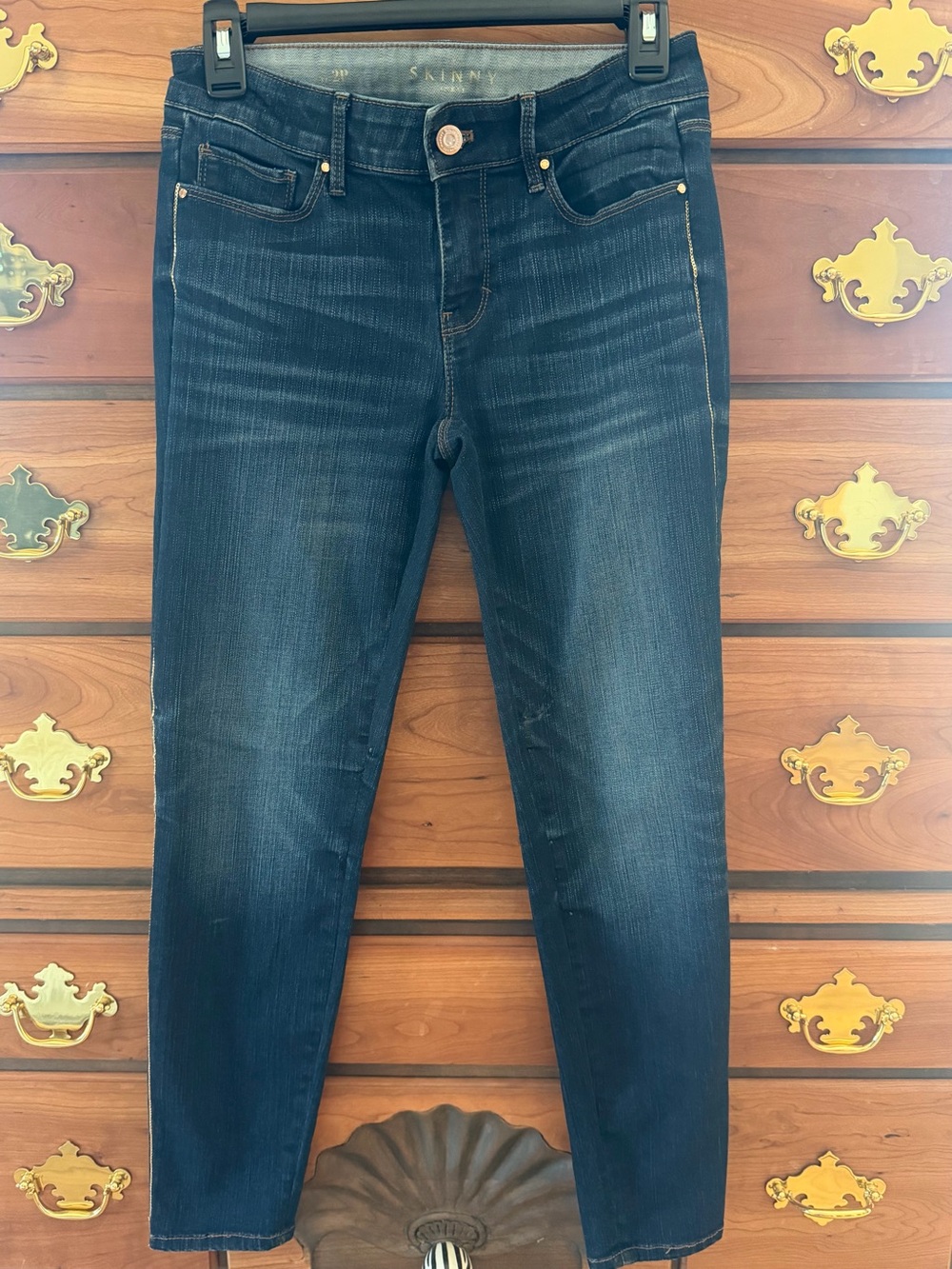 White House Black Market Deep Indigo Skinny Jeans